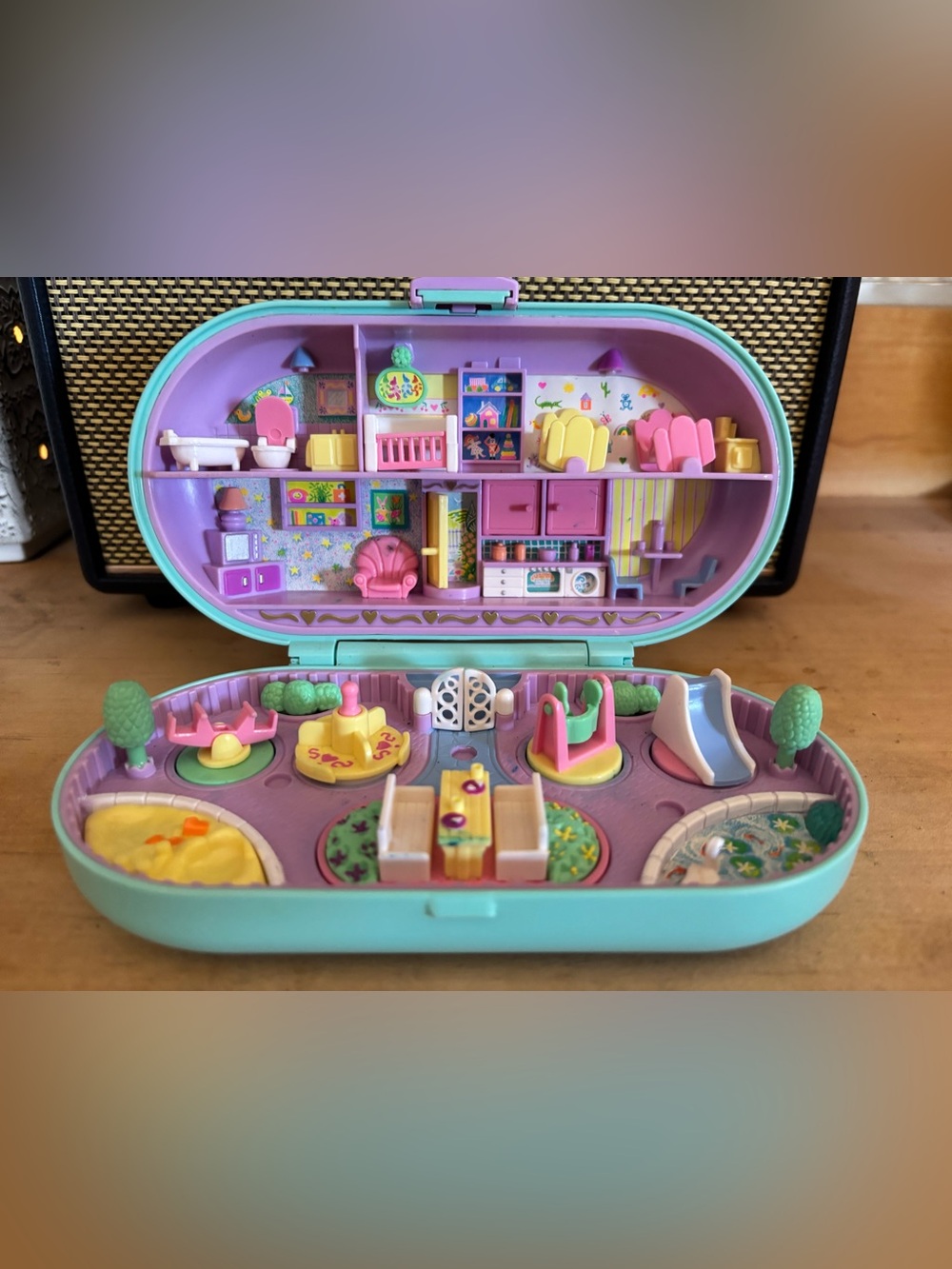 RARE VINTAGE Polly Pocket Babysitting Stamper Set 1992  Bluebird Ink KIDCORE